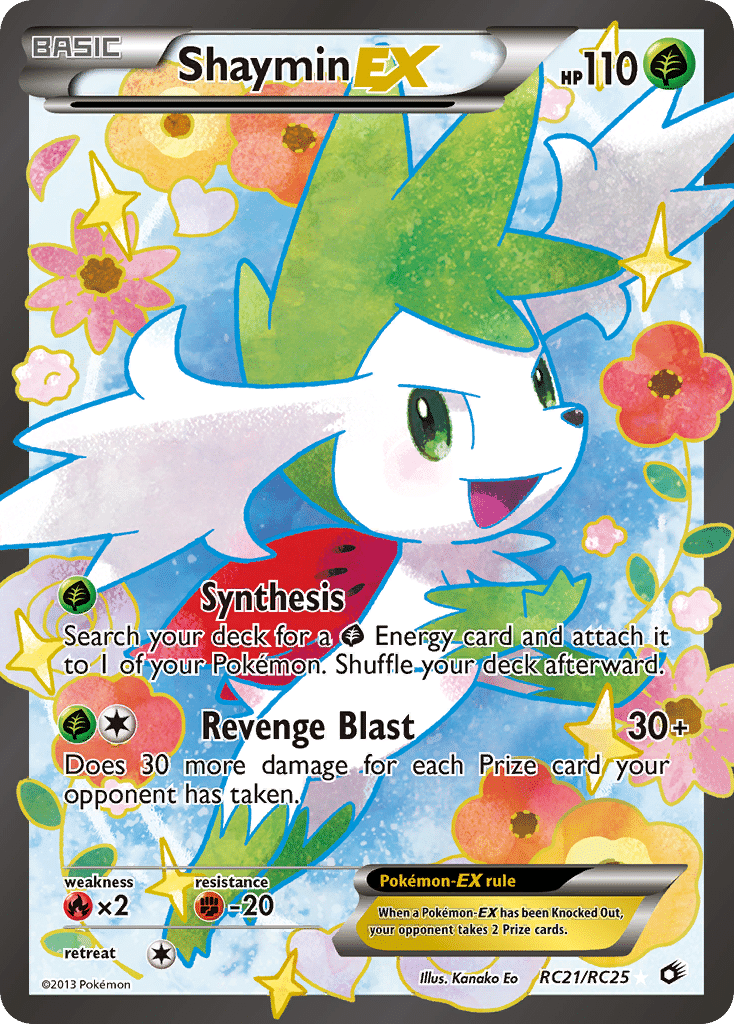 Shaymin-EX Pokémon Legendary Treasures (RC21/113) – Black & White