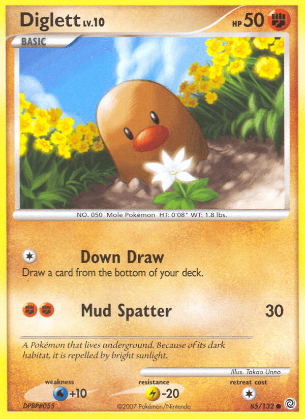 Diglett Pokémon Secret Wonders (85/132) – Diamond & Pearl