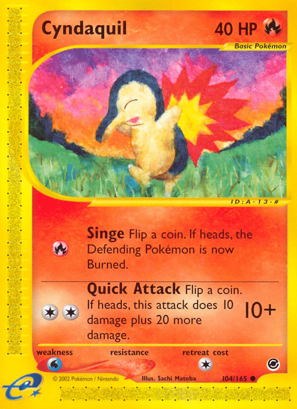 Cyndaquil Pokémon Expedition Base Set (104/165) – E-Card
