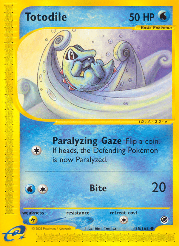 Totodile Pokémon Expedition Base Set (135/165) – E-Card