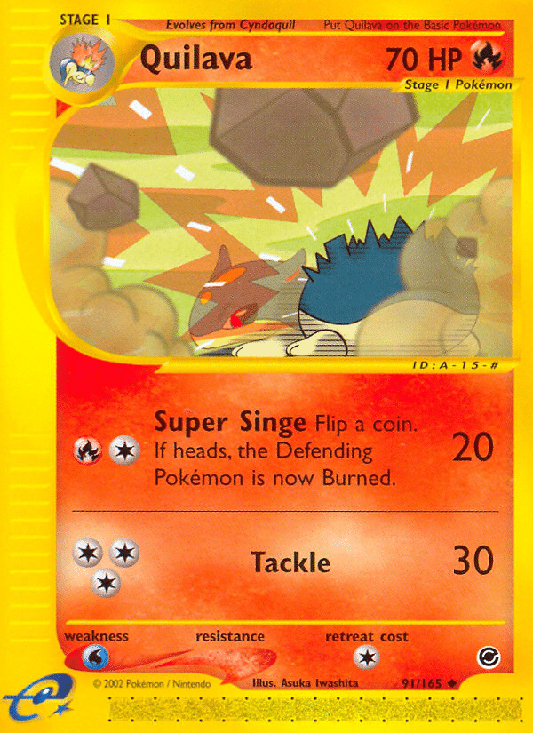 Quilava Pokémon Expedition Base Set (91/165) – E-Card