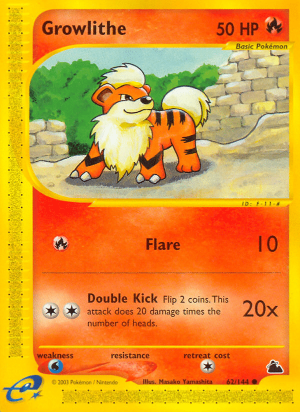 Growlithe Pokémon Skyridge (62/144) – E-Card