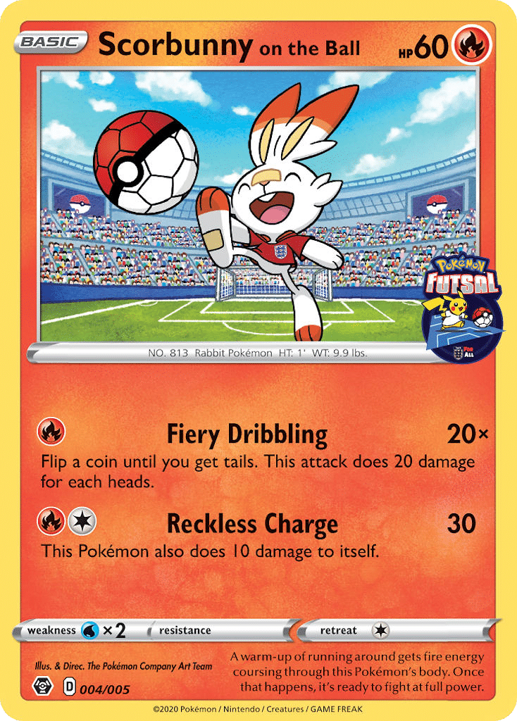 Scorbunny on the Ball Pokémon Pokémon Futsal Collection (4/5) – Other