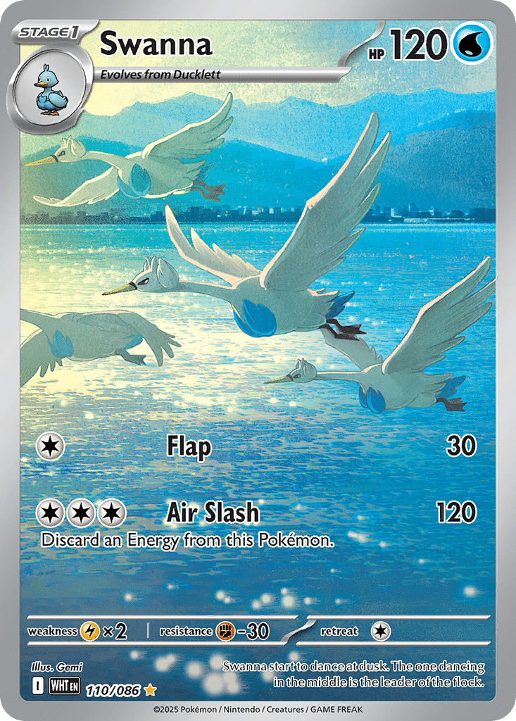 Swanna Pokémon White Flare (110/86) – Scarlet & Violet