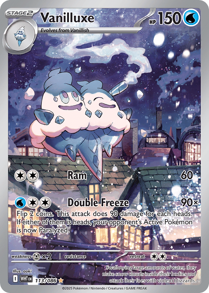Vanilluxe Pokémon White Flare (113/86) – Scarlet & Violet