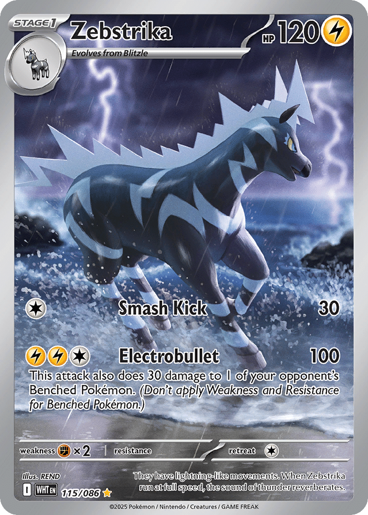 Zebstrika Pokémon White Flare (115/86) – Scarlet & Violet