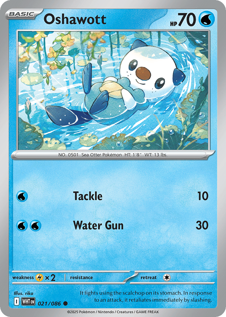 Oshawott Pokémon White Flare (21/86) – Scarlet & Violet