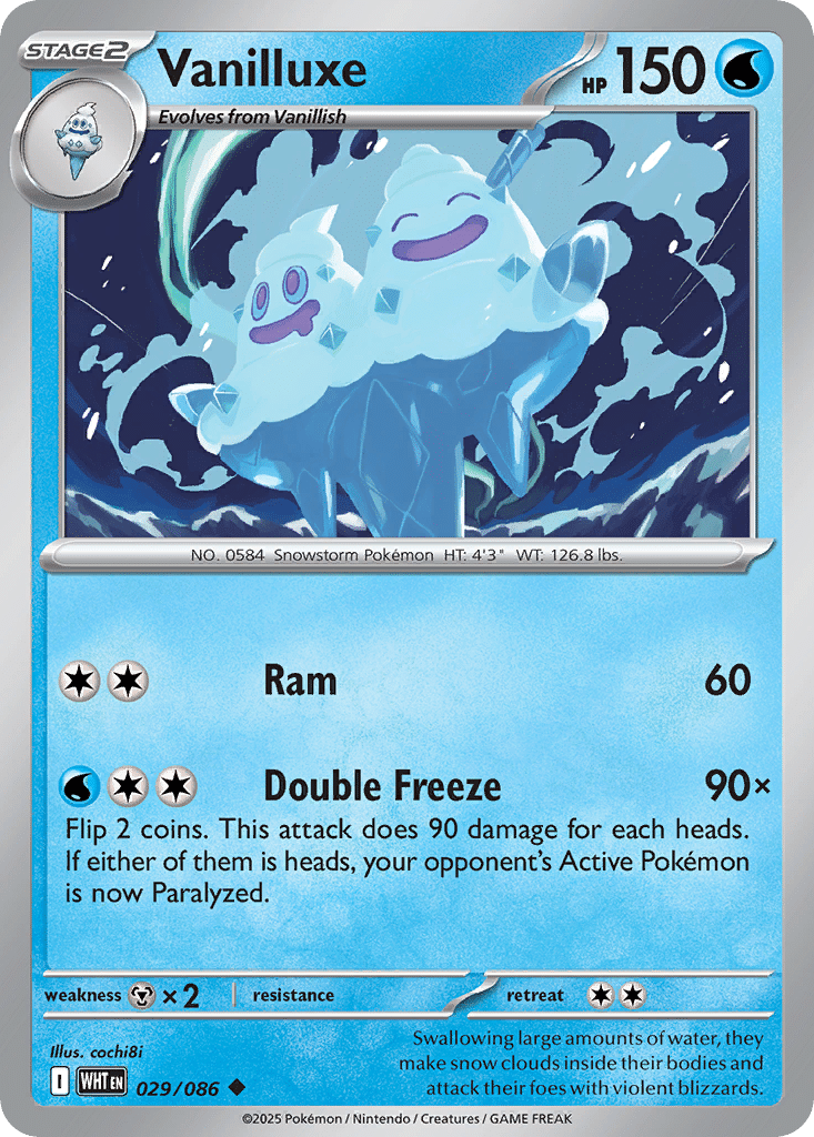 Vanilluxe Pokémon White Flare (29/86) – Scarlet & Violet