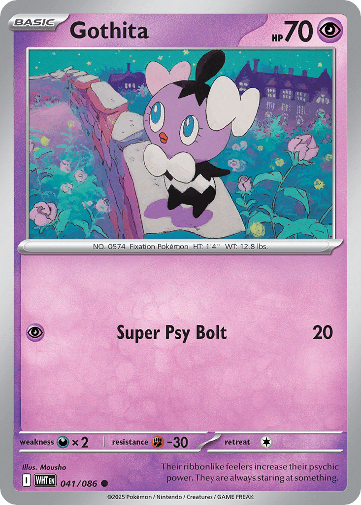 Gothita Pokémon White Flare (41/86) – Scarlet & Violet