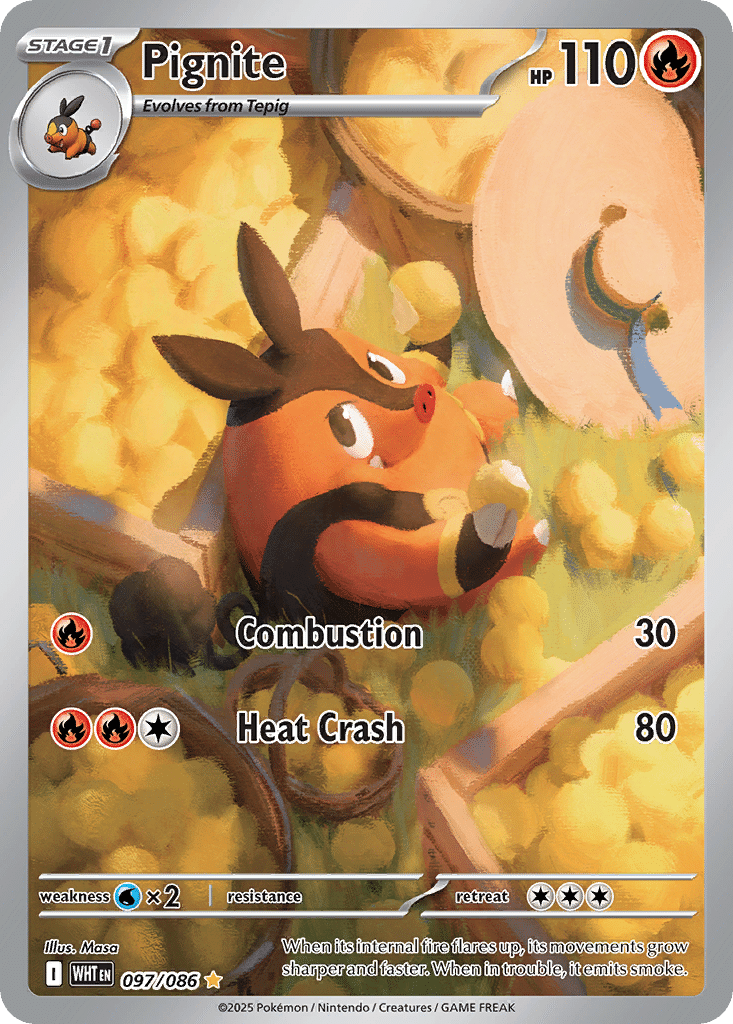 Pignite Pokémon White Flare (97/86) – Scarlet & Violet