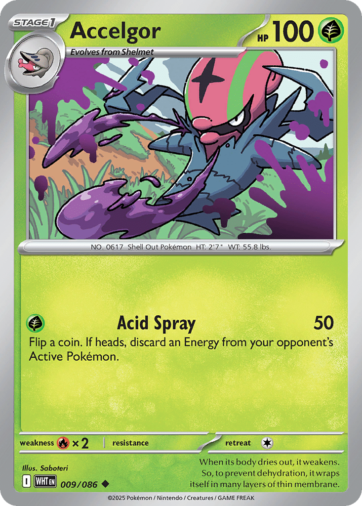 Accelgor Pokémon White Flare (9/86) – Scarlet & Violet