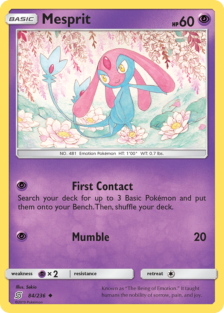 Mesprit Pokémon Unified Minds (84/236) – Sun & Moon