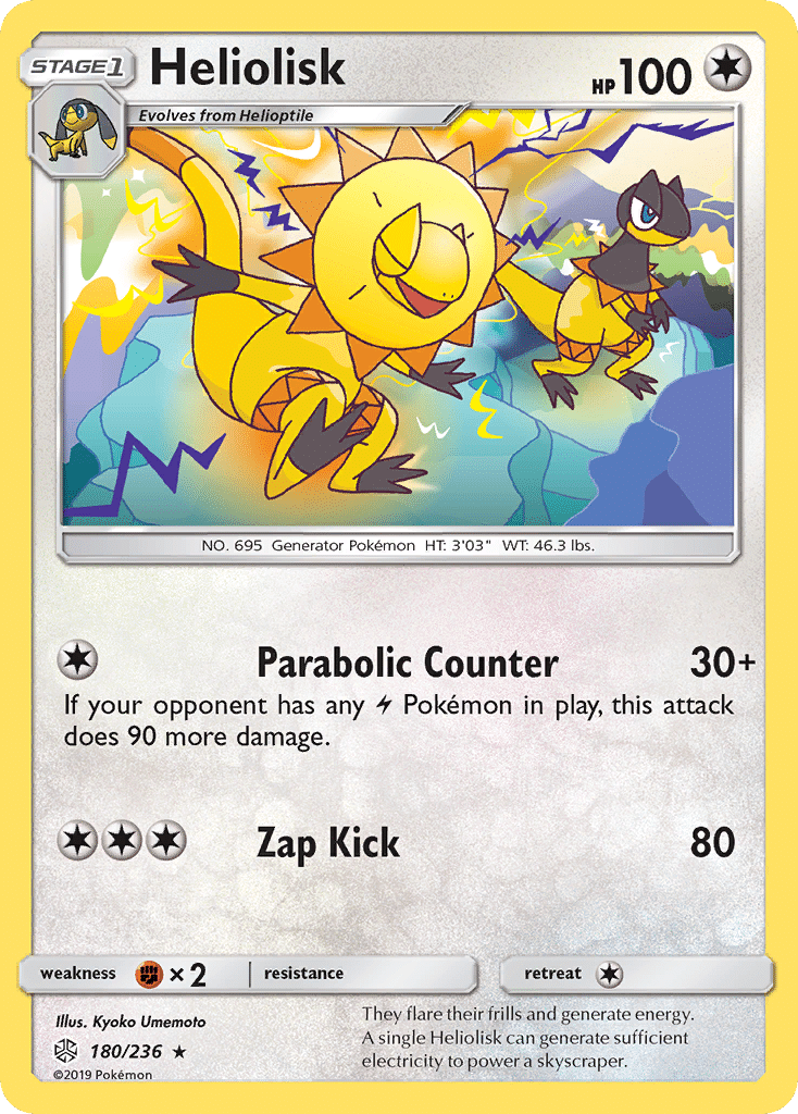 Heliolisk Pokémon Cosmic Eclipse (180/236) – Sun & Moon