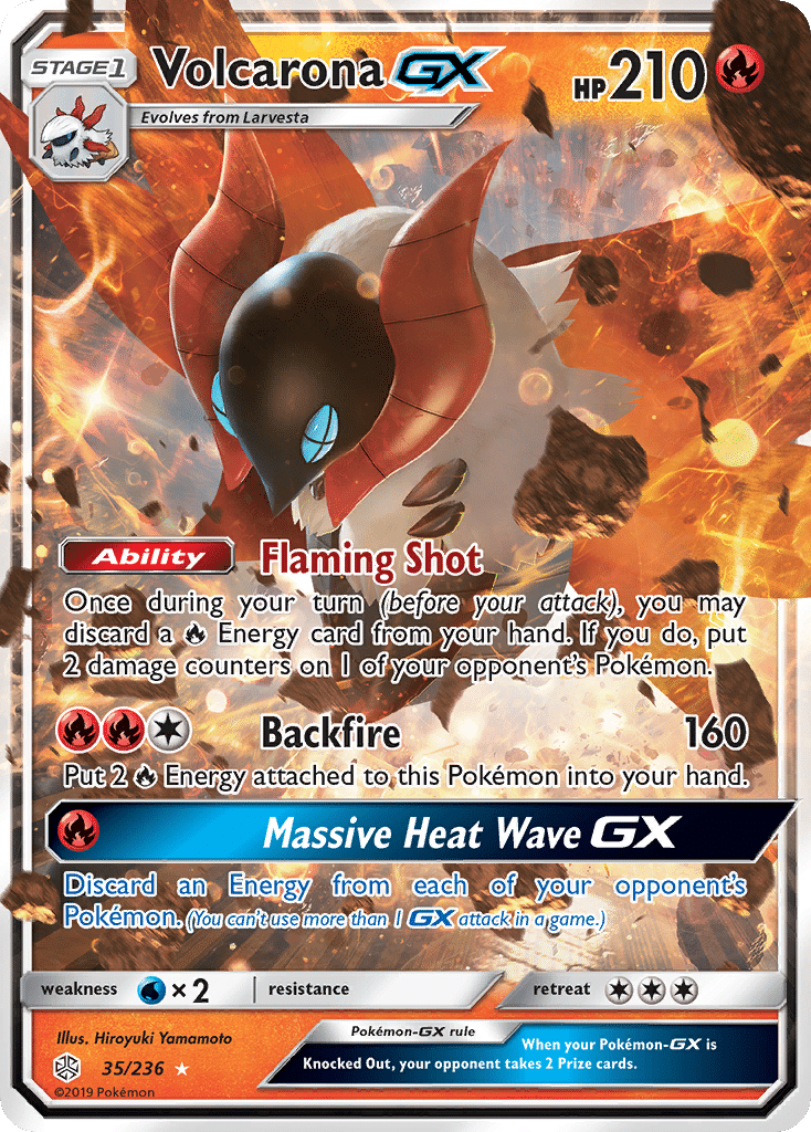 Volcarona-GX Pokémon Cosmic Eclipse (35/236) – Sun & Moon