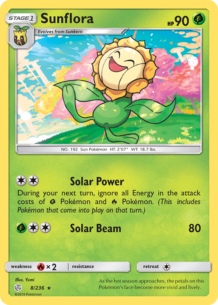Sunflora Pokémon Cosmic Eclipse (8/236) – Sun & Moon