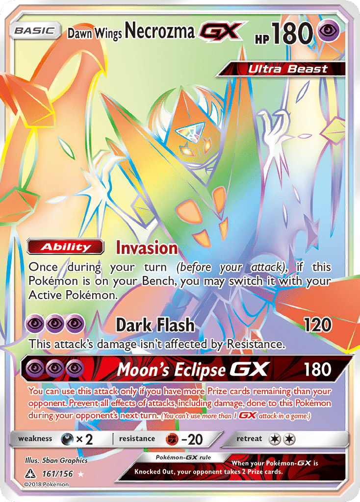 Dawn Wings Necrozma-GX Pokémon Ultra Prism (161/156) – Sun & Moon