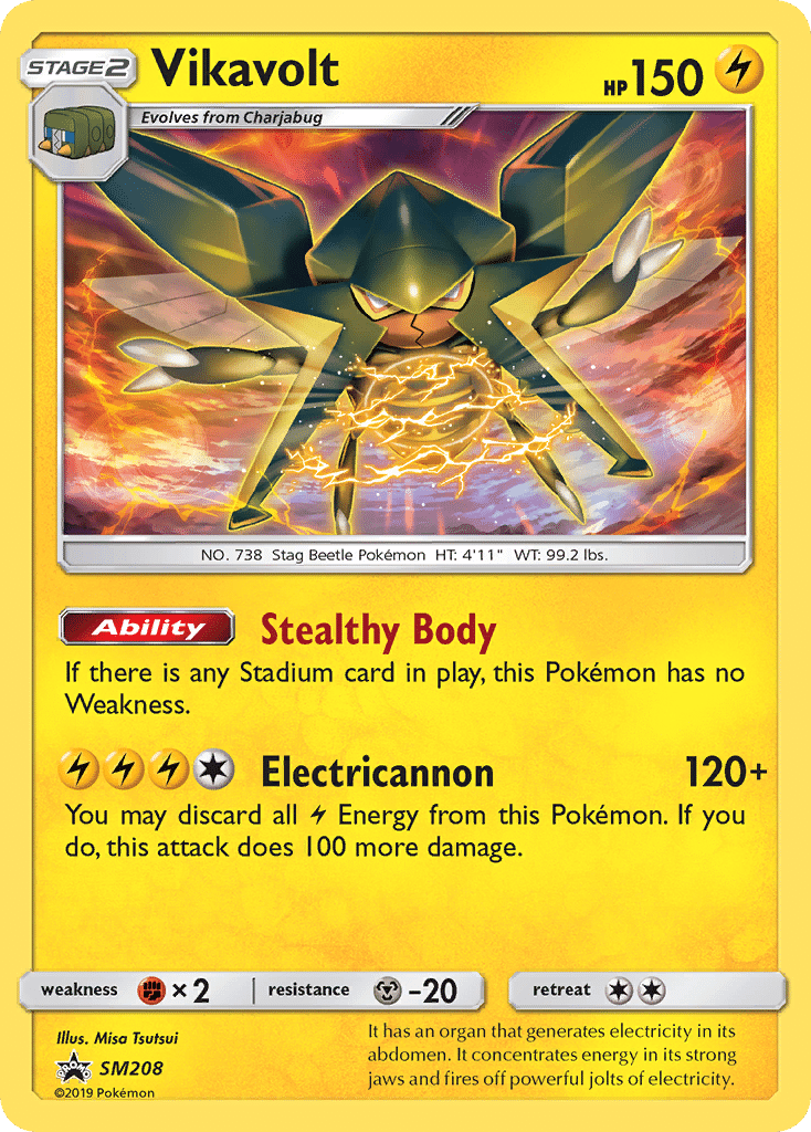 Vikavolt Pokémon SM Black Star Promos (SM208/248) – Sun & Moon
