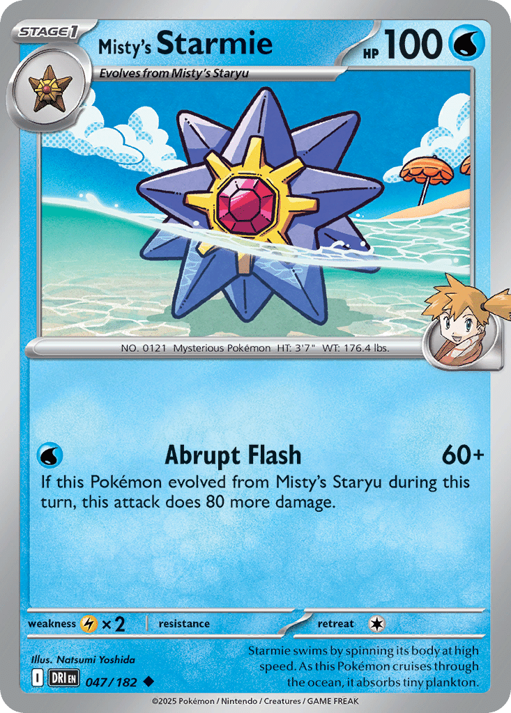 Misty's Starmie Pokémon Destined Rivals (47/182) – Scarlet & Violet