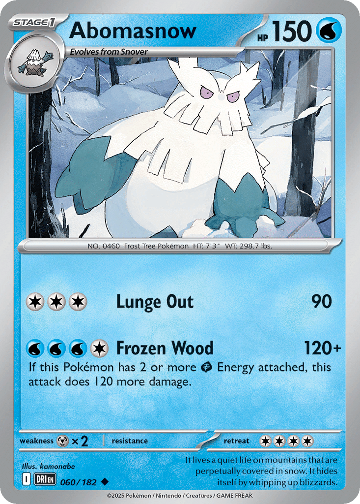 Abomasnow Pokémon Destined Rivals (60/182) – Scarlet & Violet