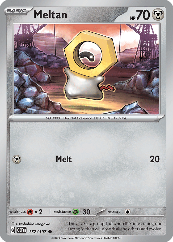 Meltan Pokémon Obsidian Flames (152/197) – Scarlet & Violet