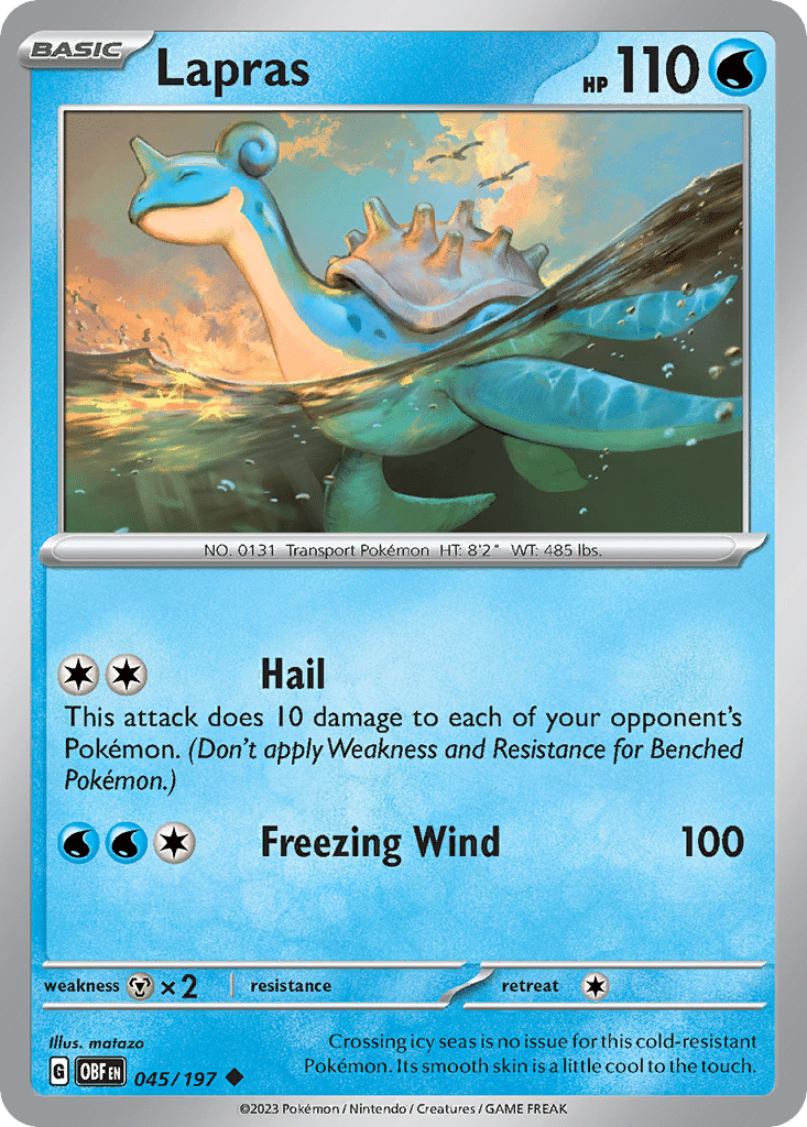 Lapras Pokémon Obsidian Flames (45/197) – Scarlet & Violet