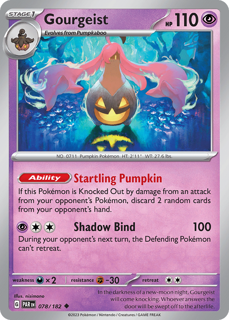 Gourgeist Pokémon Paradox Rift (78/182) – Scarlet & Violet