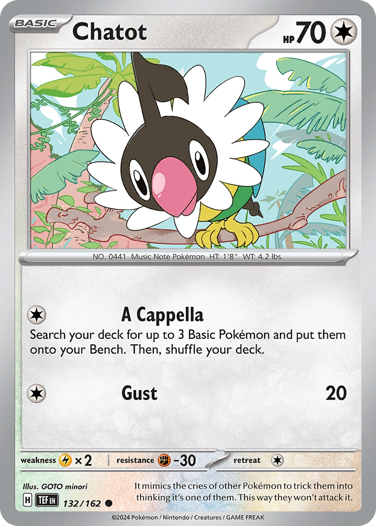 Chatot Pokémon Temporal Forces (132/162) – Scarlet & Violet