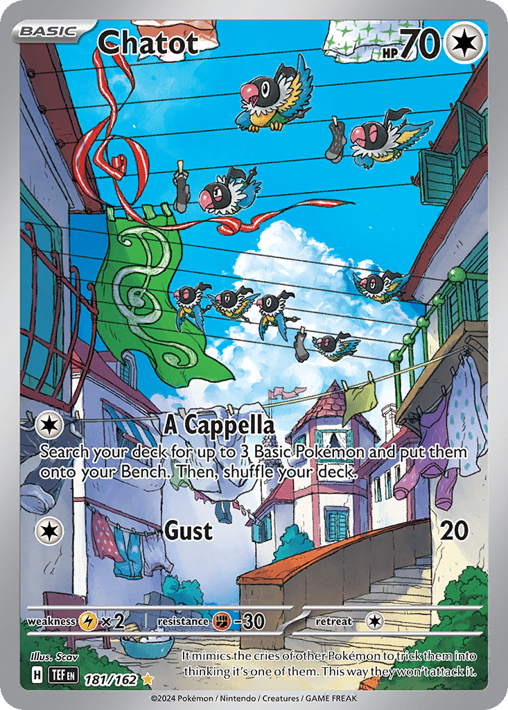 Chatot Pokémon Temporal Forces (181/162) – Scarlet & Violet