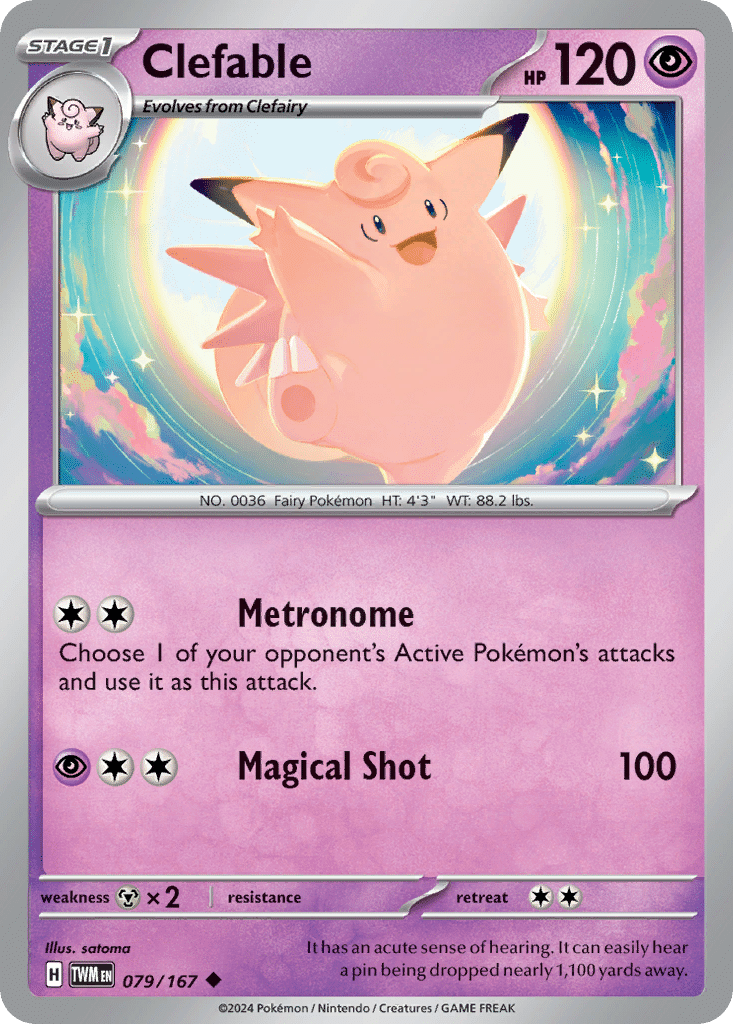 Clefable Pokémon Twilight Masquerade (79/167) – Scarlet & Violet