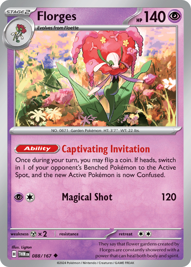 Florges Pokémon Twilight Masquerade (88/167) – Scarlet & Violet