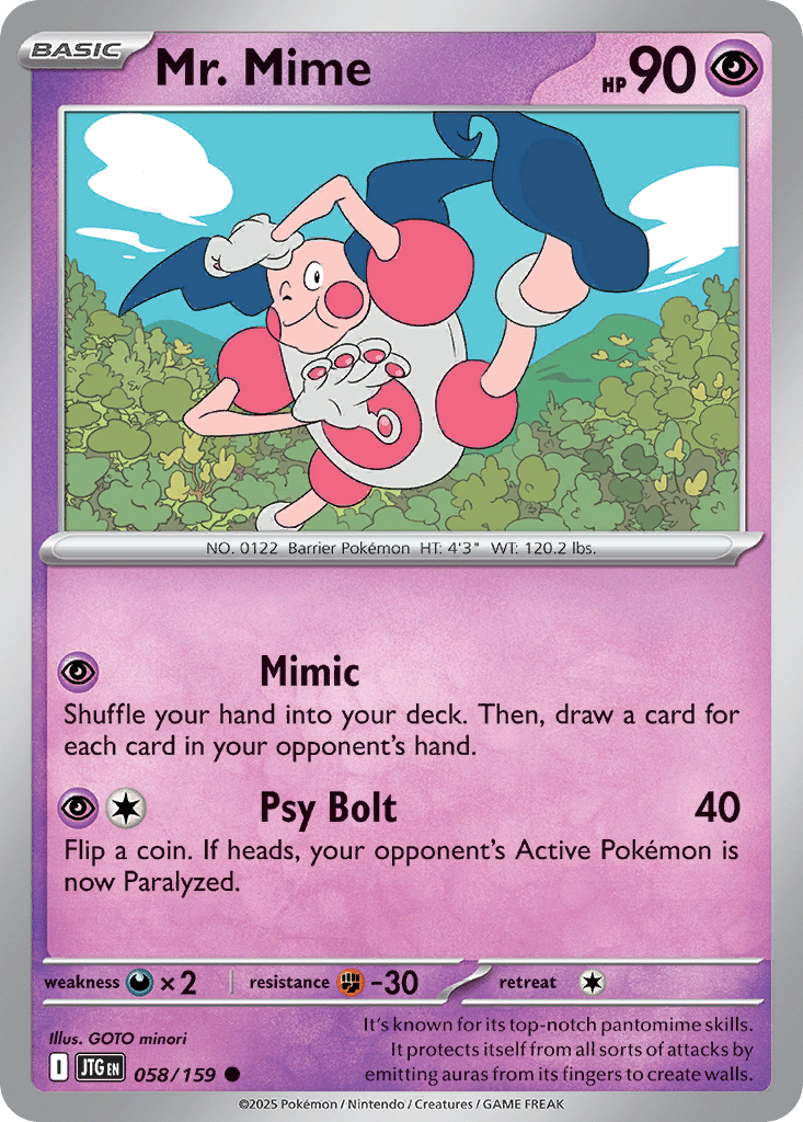 Mr. Mime Pokémon Journey Together (58/159) – Scarlet & Violet