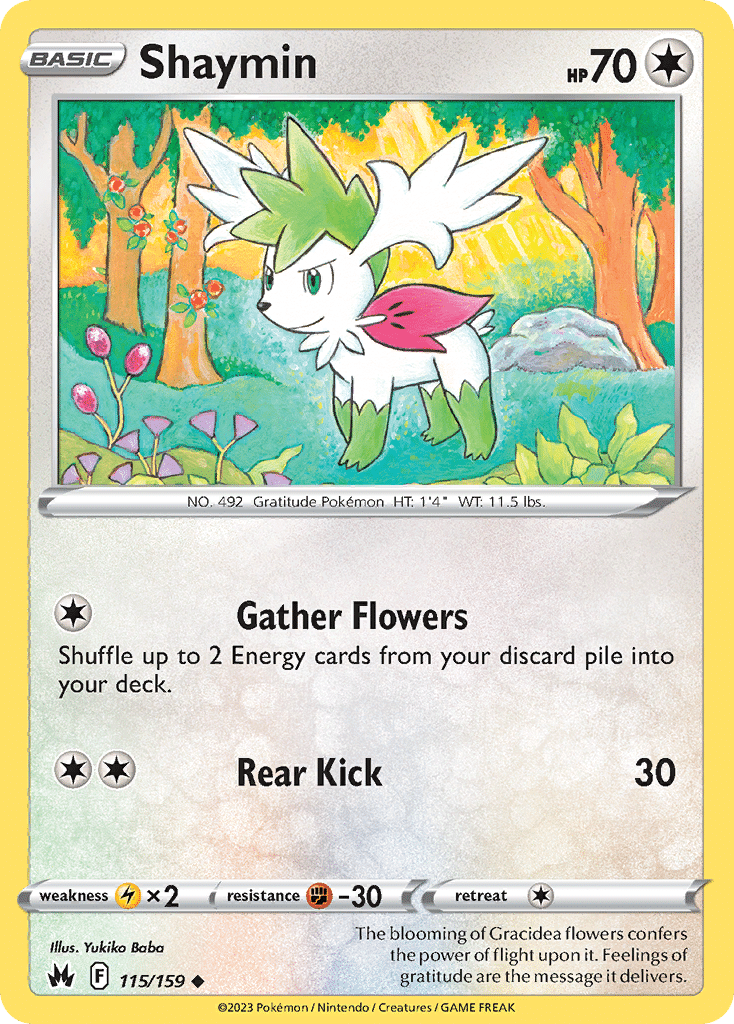 Shaymin Pokémon Crown Zenith (115/159) – Sword & Shield