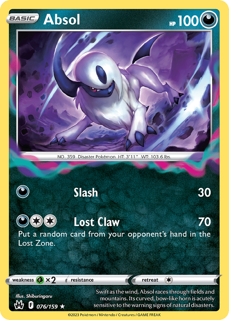 Absol Pokémon Crown Zenith (76/159) – Sword & Shield