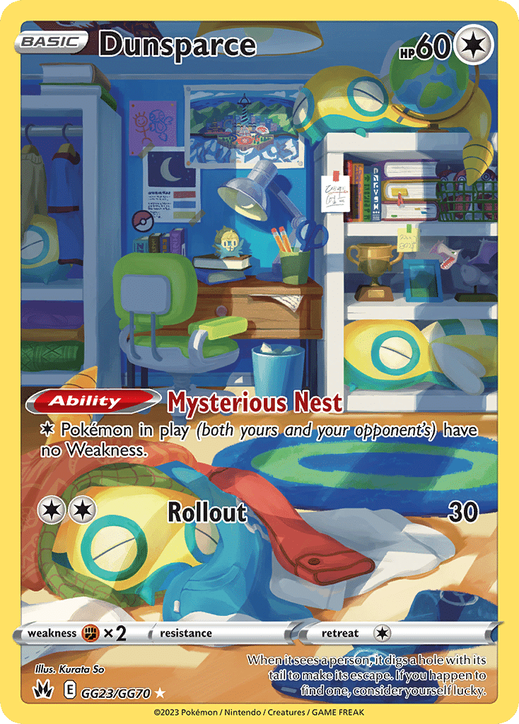 Dunsparce Pokémon Crown Zenith Galarian Gallery (GG23/70) – Sword & Shield