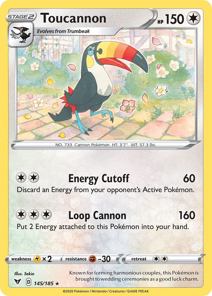 Toucannon Pokémon Vivid Voltage (145/185) – Sword & Shield