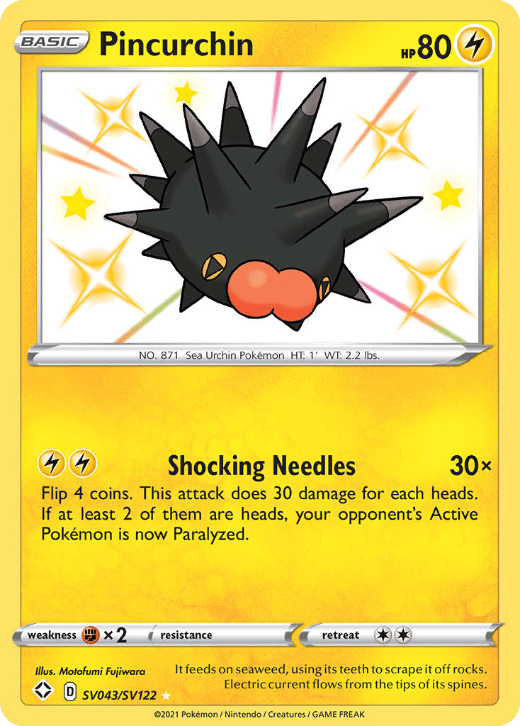 Pincurchin Pokémon Shining Fates Shiny Vault (SV043/122) – Sword & Shield