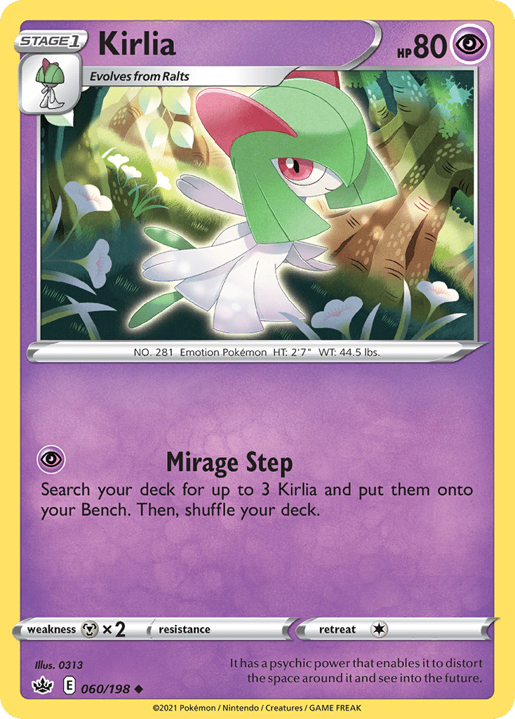 Kirlia Pokémon Chilling Reign (60/198) – Sword & Shield