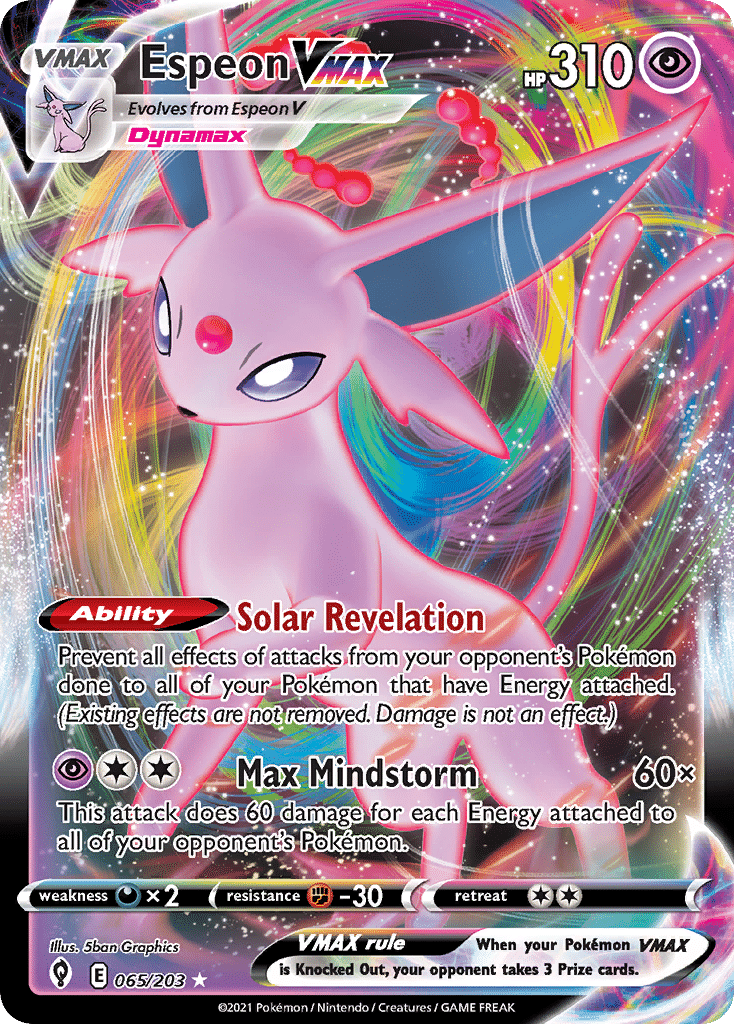 Espeon VMAX Pokémon Evolving Skies (65/203) – Sword & Shield