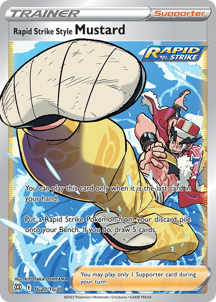Rapid Strike Style Mustard Pokémon Brilliant Stars Trainer Gallery (TG27/30) – Sword & Shield
