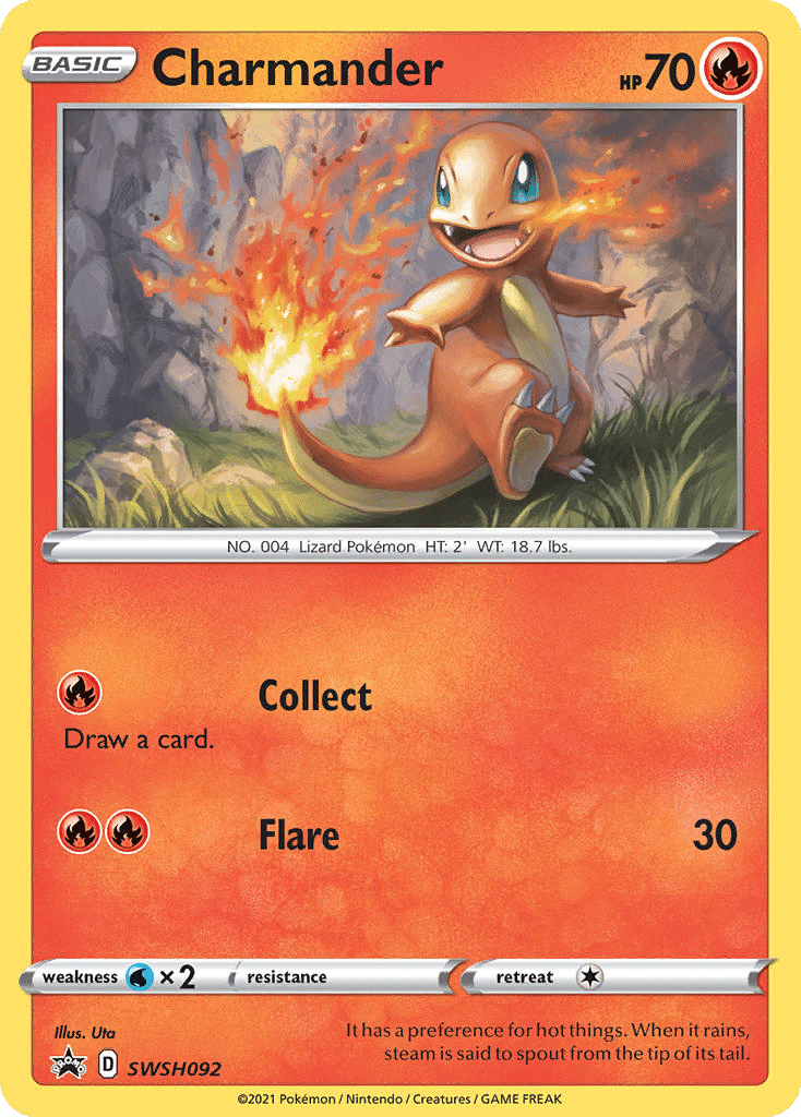 Charmander Pokémon SWSH Black Star Promos (SWSH092/307) – Sword & Shield