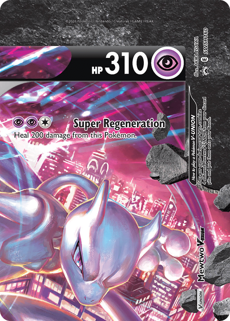 Mewtwo V-UNION Pokémon SWSH Black Star Promos (SWSH160/307) – Sword & Shield