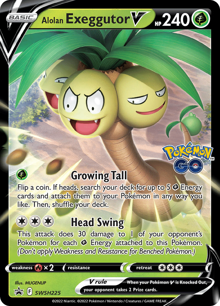 Alolan Exeggutor V Pokémon SWSH Black Star Promos (SWSH225/307) – Sword & Shield
