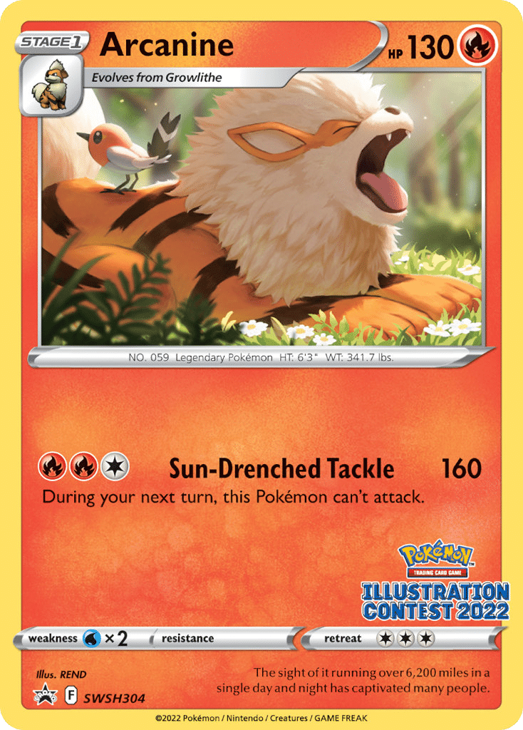 Arcanine Pokémon SWSH Black Star Promos (SWSH304/307) – Sword & Shield